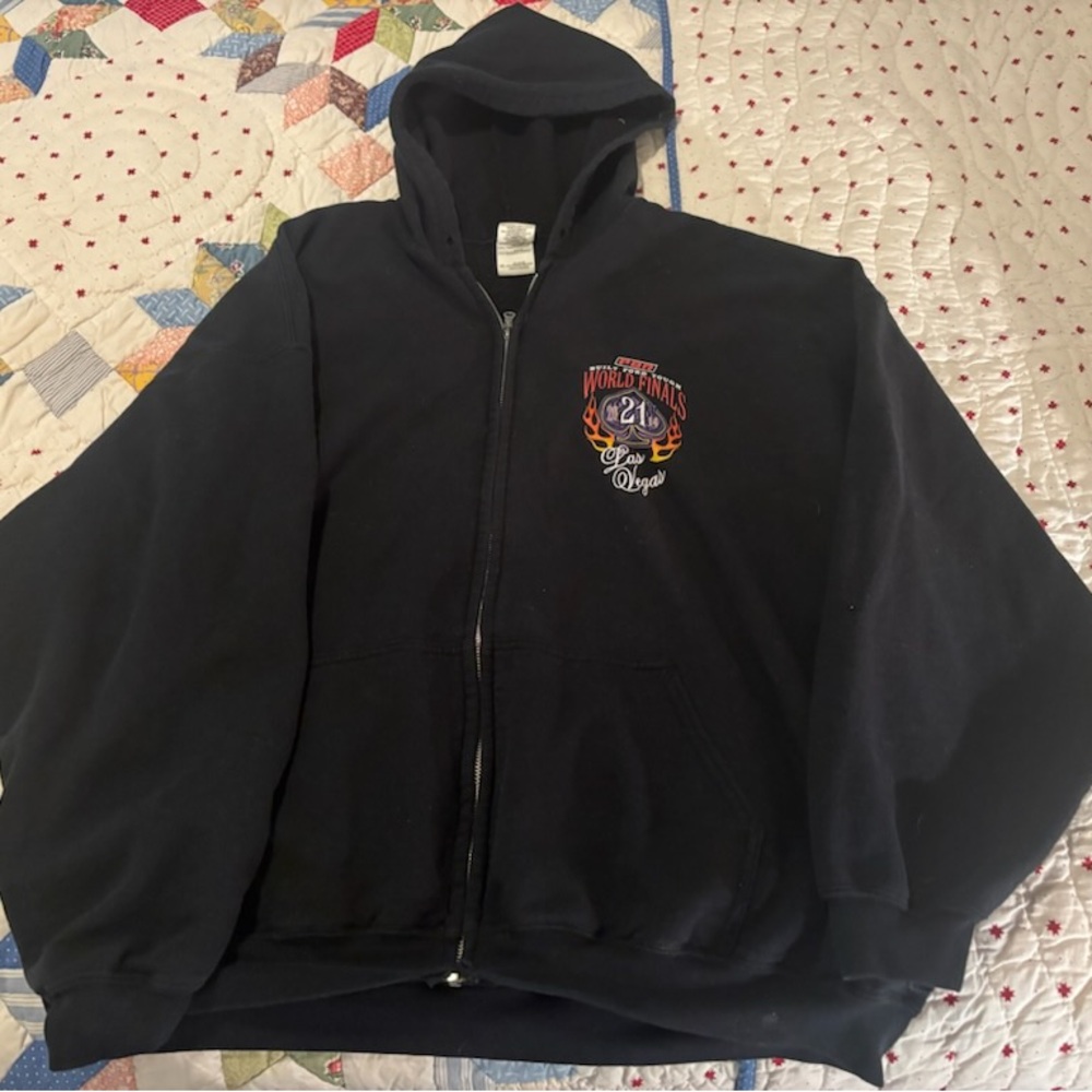 PBR Built Ford Tough World Finals Las Vegas 2014 Zip-Up Hoodie Size 2XL
